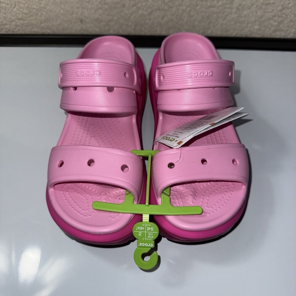 Crocs Mega Crush Women’s Size 9 Platform Sandal Bubble Pink Matte 210884-6WZ NEW - Picture 2 of 8